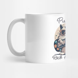 "Purrfect Rock Harmony" design Mug